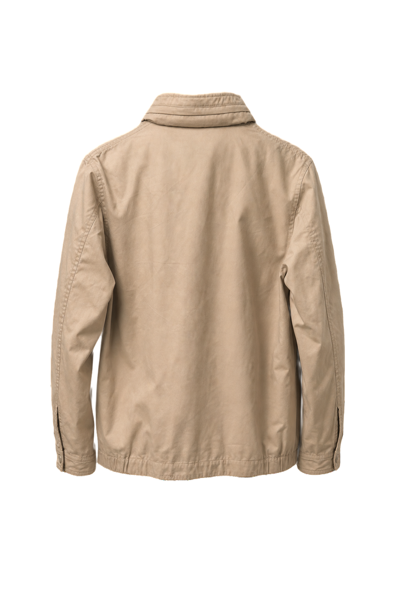 1980s Beige Cotton Blend Jacket - Back View