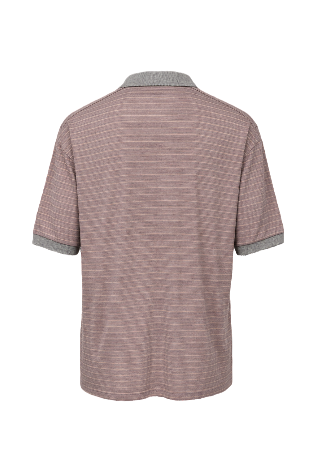 1980s Mauve Cotton Blend Polo - Back View