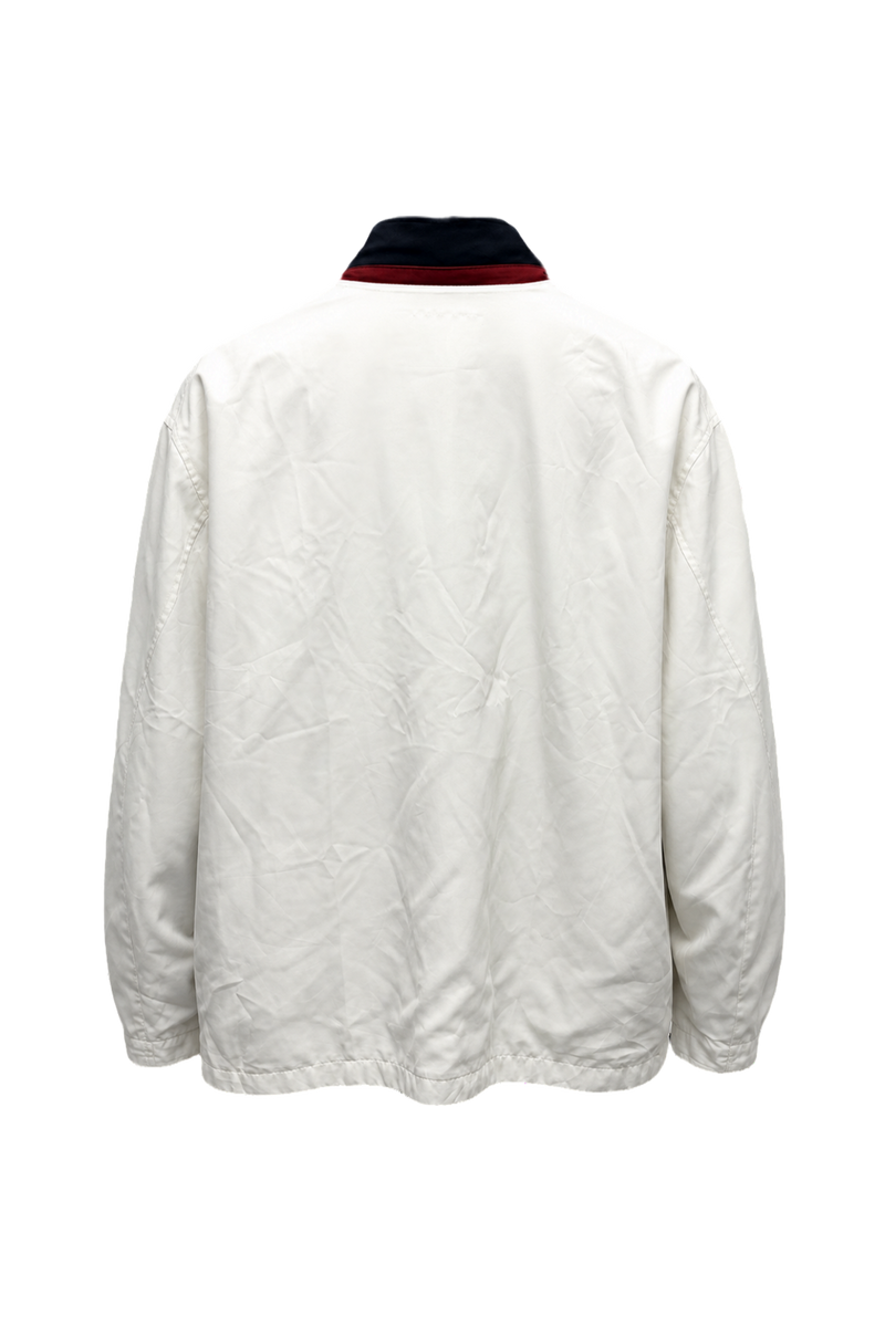 1980s Cream Cotton Blend Jacket - Back View