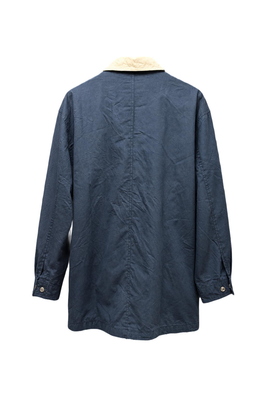 1980s Navy Blue Cotton Blend Jacket - Back View