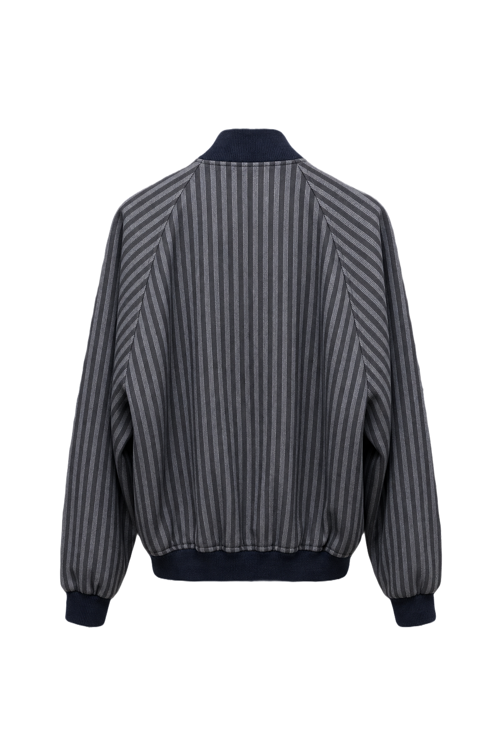 1980s Navy Blue Cotton Blend Jacket - Back View