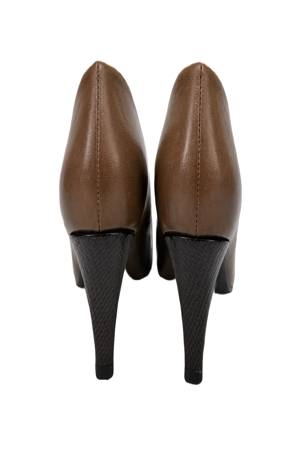 1980s Brown Leather Shoes - Back View