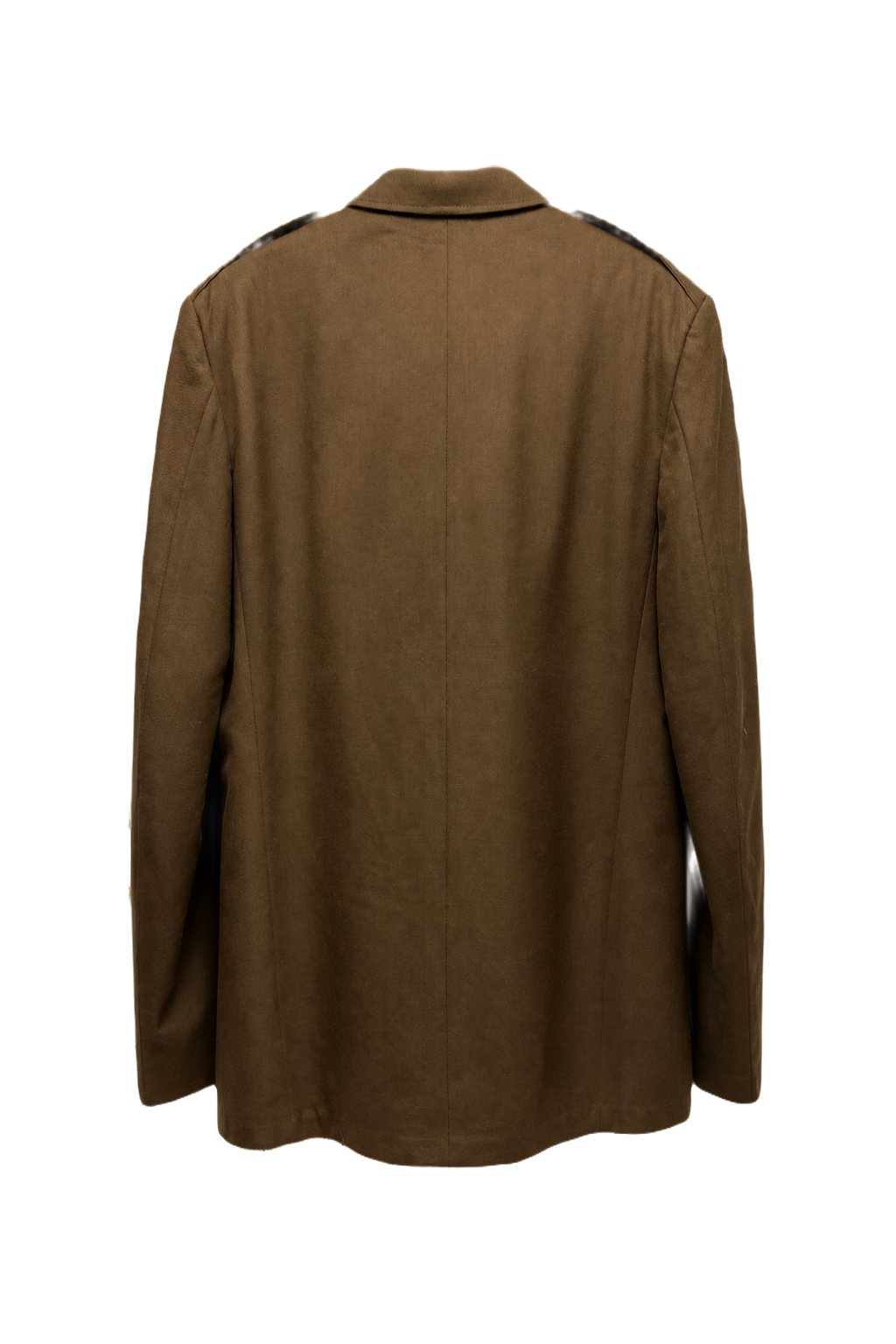 1940s Brown Cotton Blend Jacket - Back View