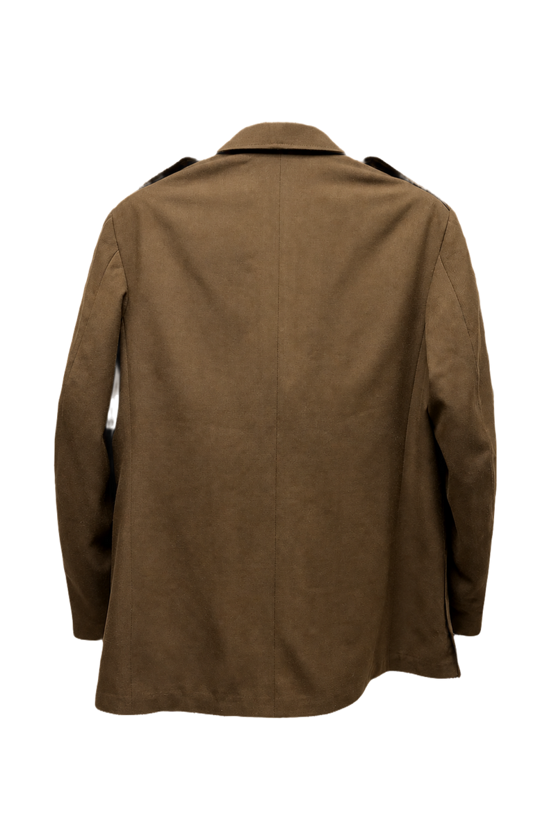 1940s Olive Green Wool Blend Jacket - Back View