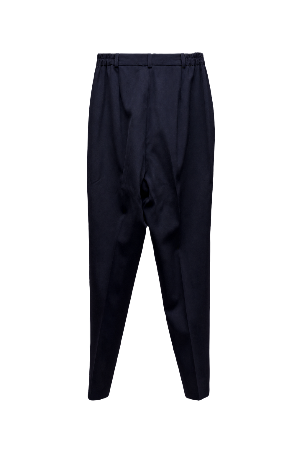 1980s Black Polyester Trousers - Back View