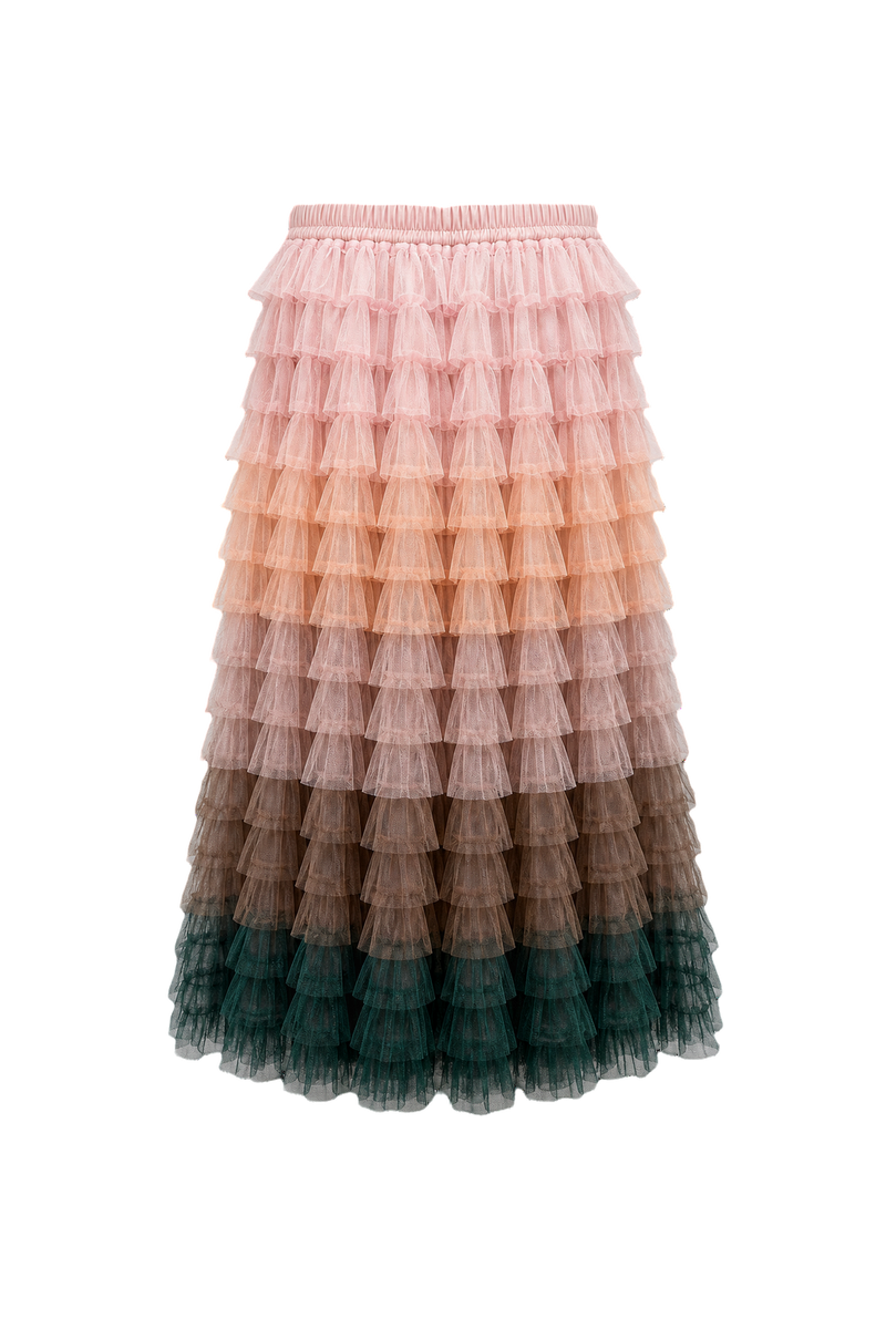 1980s Pink Tulle Skirt - Back View