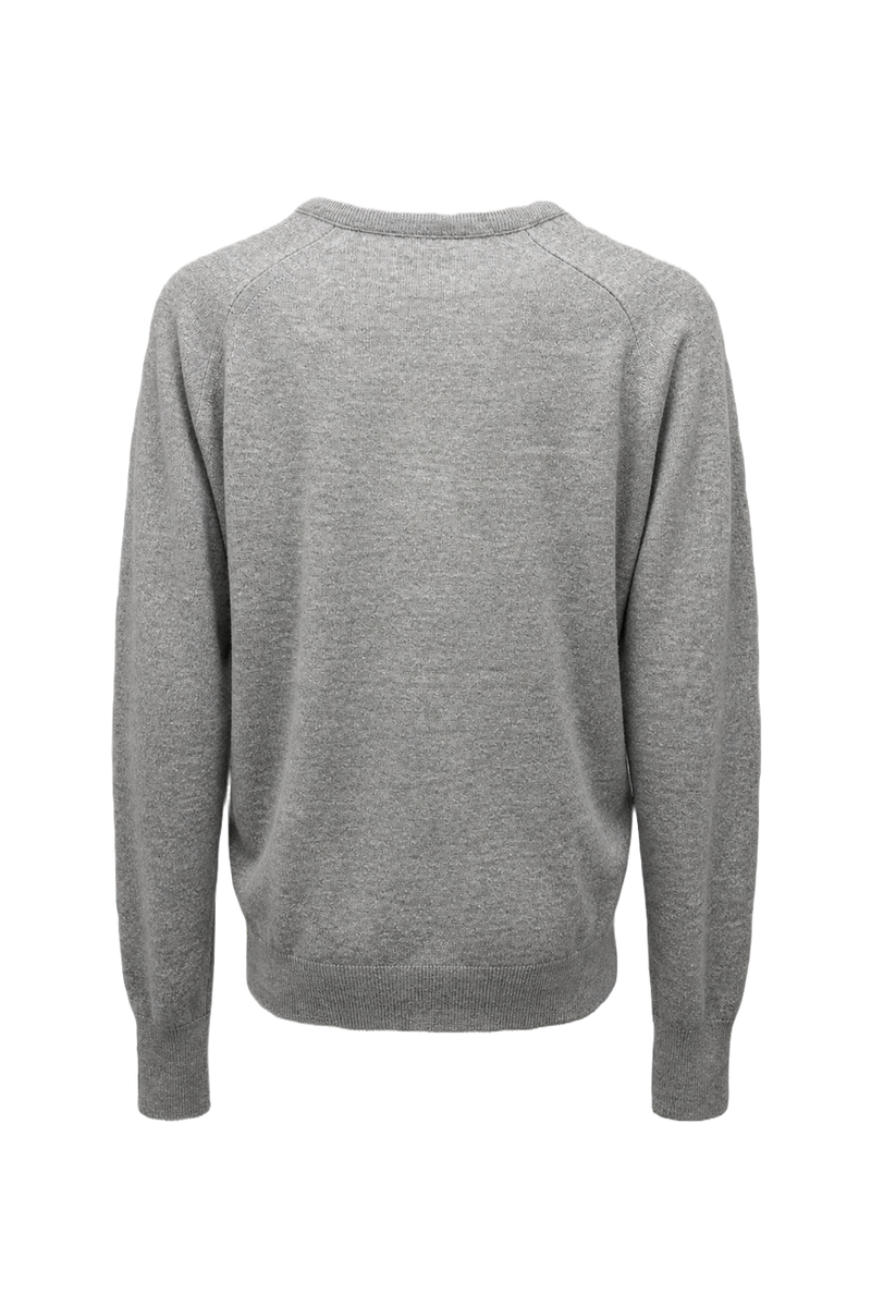 1990s Light Grey Wool Sweater - Back View