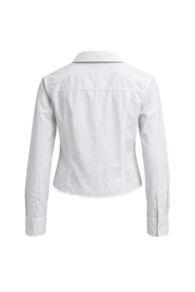 1990s White Cotton Shirt - Back View