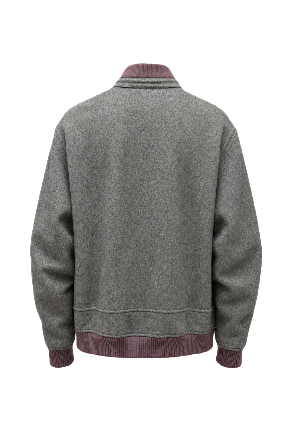 1980s Grey Wool Jacket - Back View