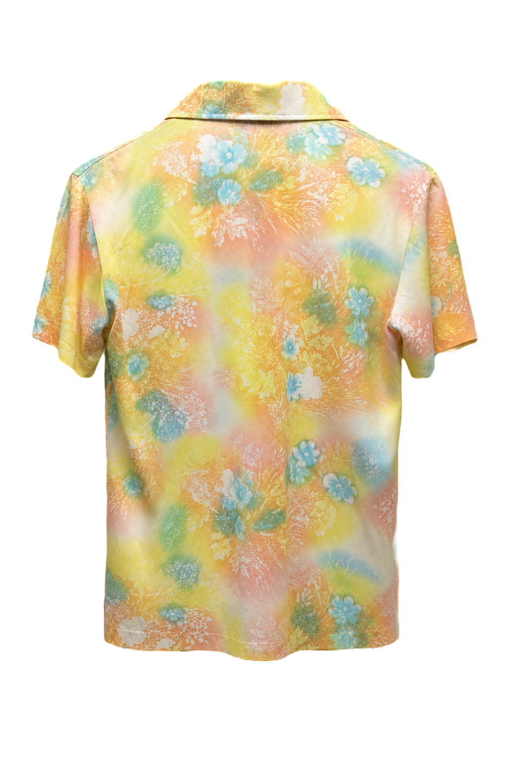 1970s Yellow Polyester Shirt - Back View