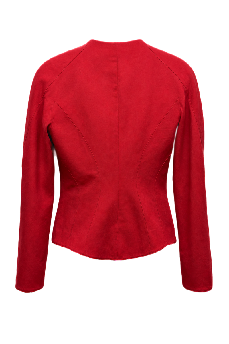 1980s Red Wool Jacket - Back View