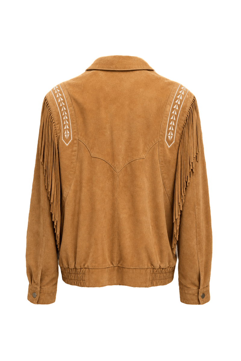 1970s Tan Suede Jacket - Back View