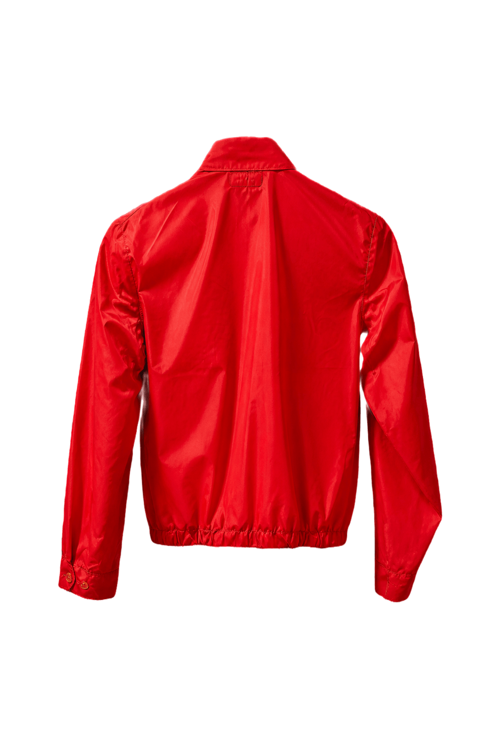 1980s Red White Nylon Jacket - Back View