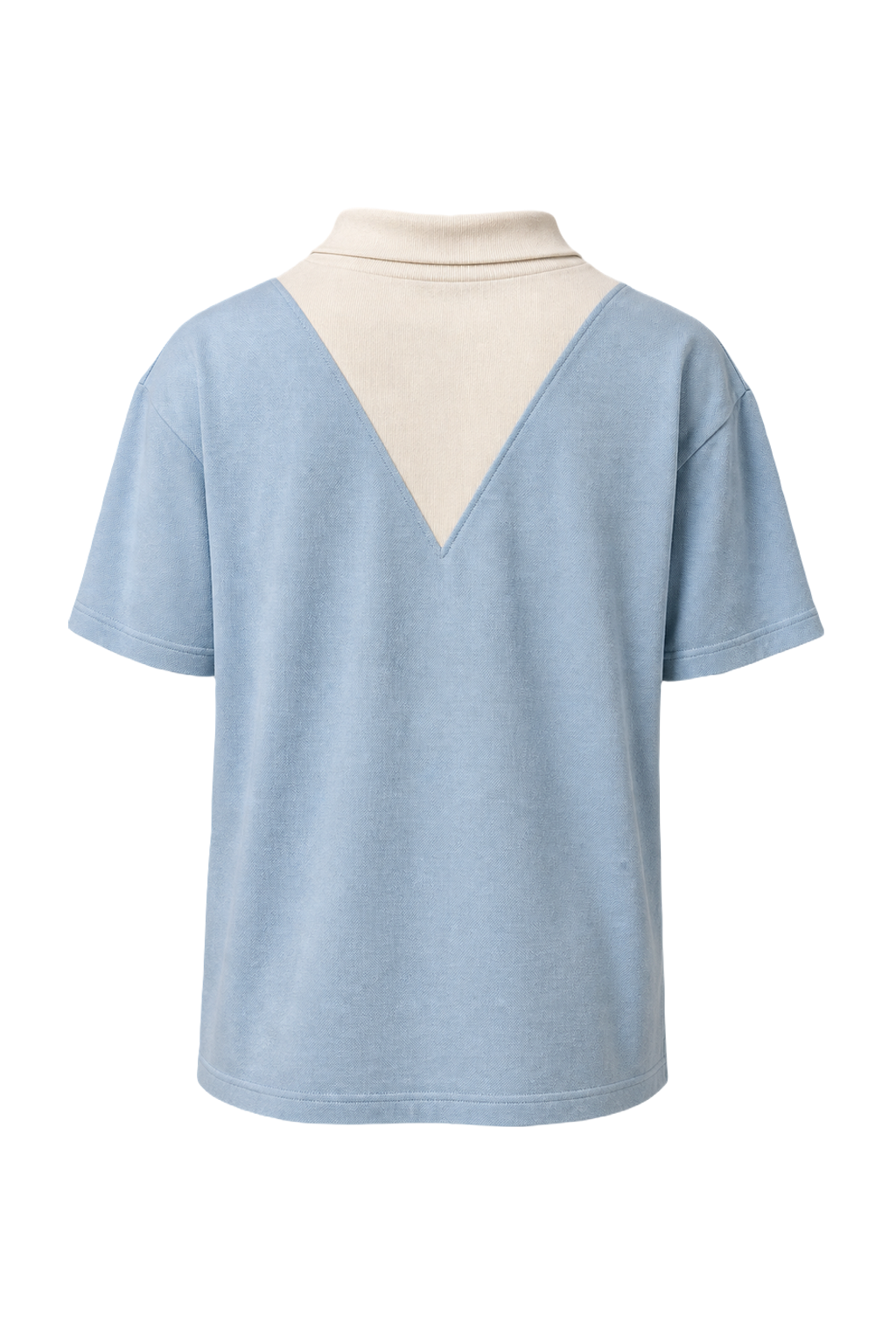 1970s Light Blue Cotton Blend Sweater - Back View