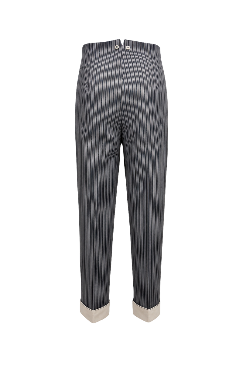 1960s Grey Wool Trousers - Back View