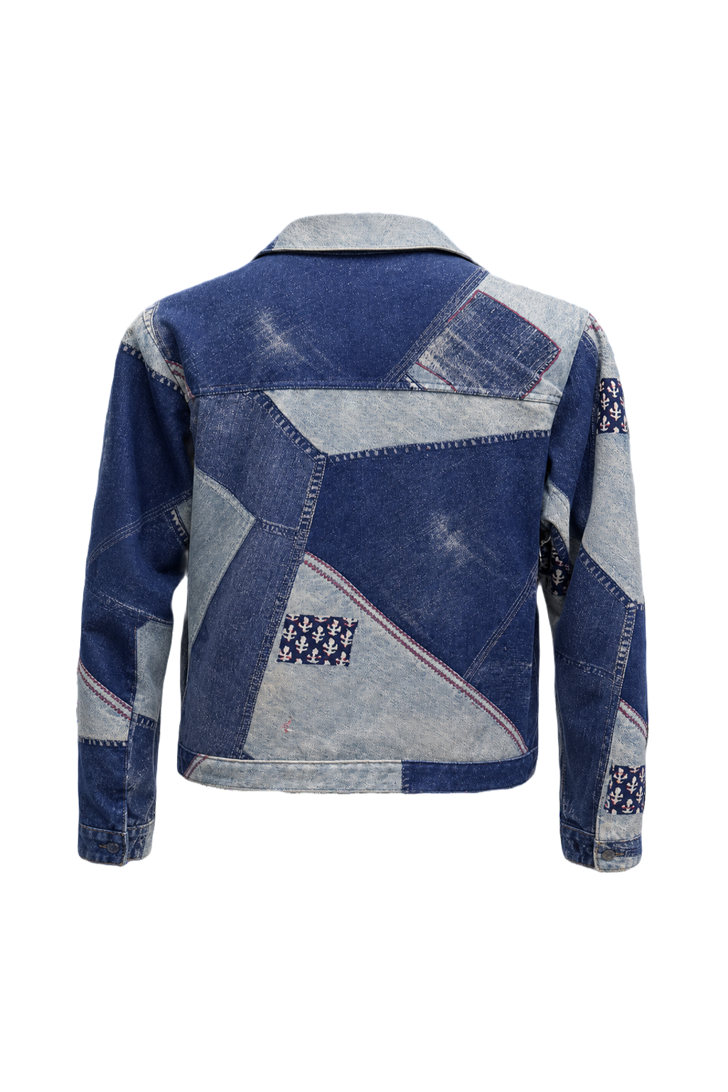 1990s Blue Denim Jacket - Back View