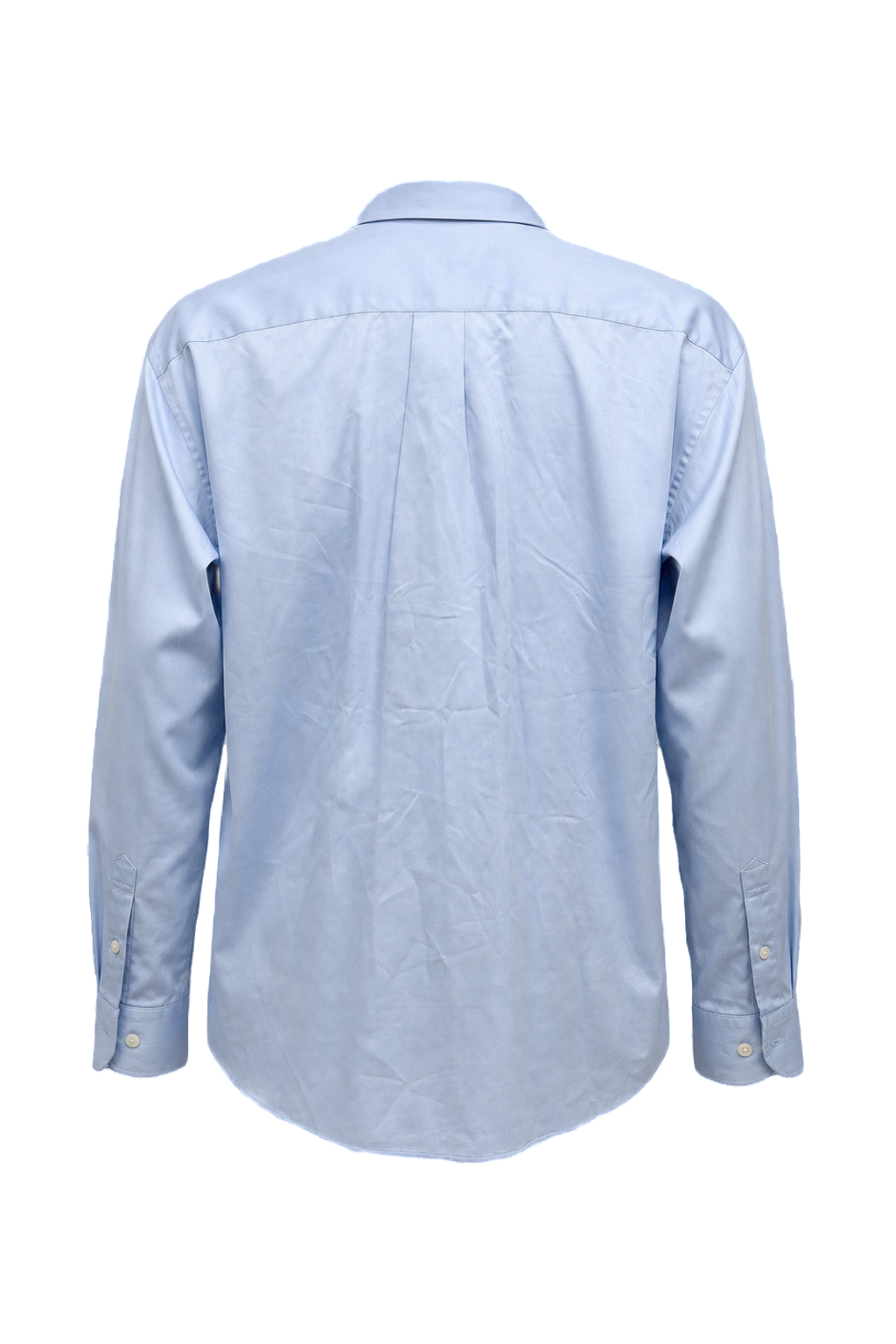 1990s Light Blue Cotton Button-Down Shirt - Back View