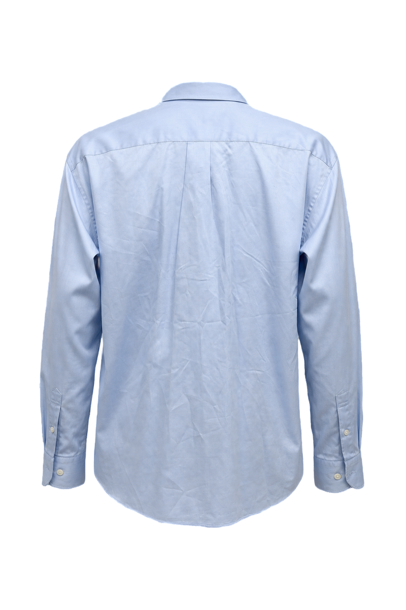 1990s Light Blue Cotton Button-Down Shirt - Back View