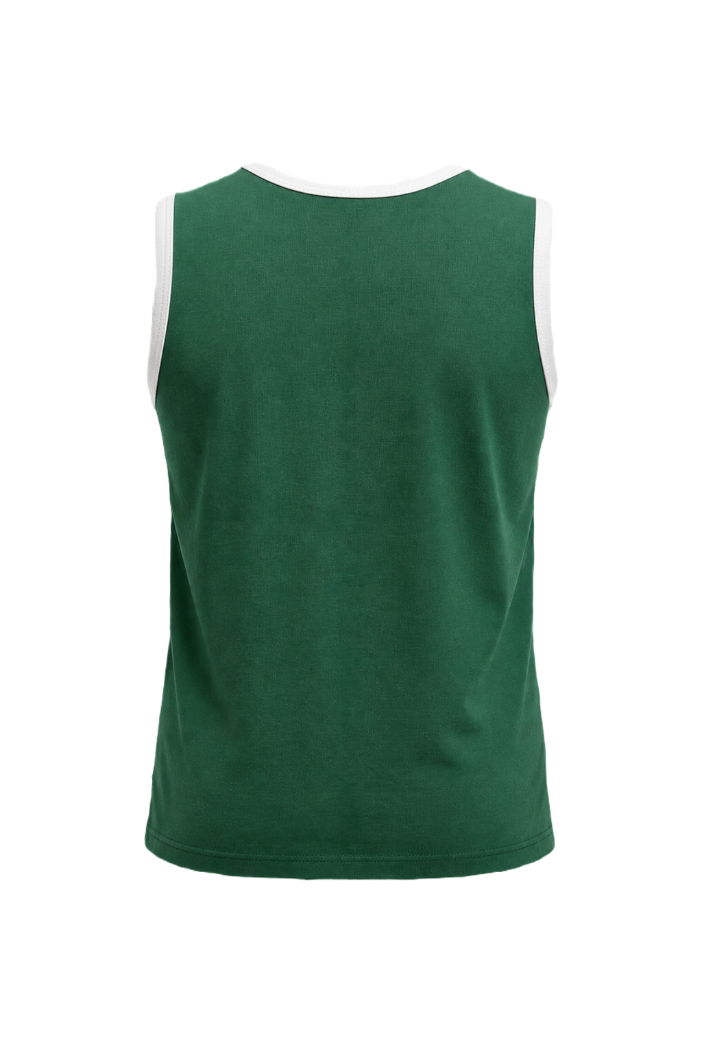 1990s Dark Green Cotton Blend Tank Top - Back View
