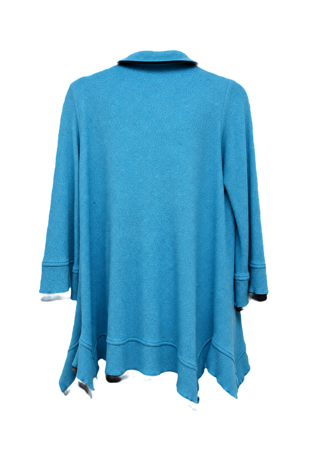 1980s Light Blue Wool Blend Jacket - Back View