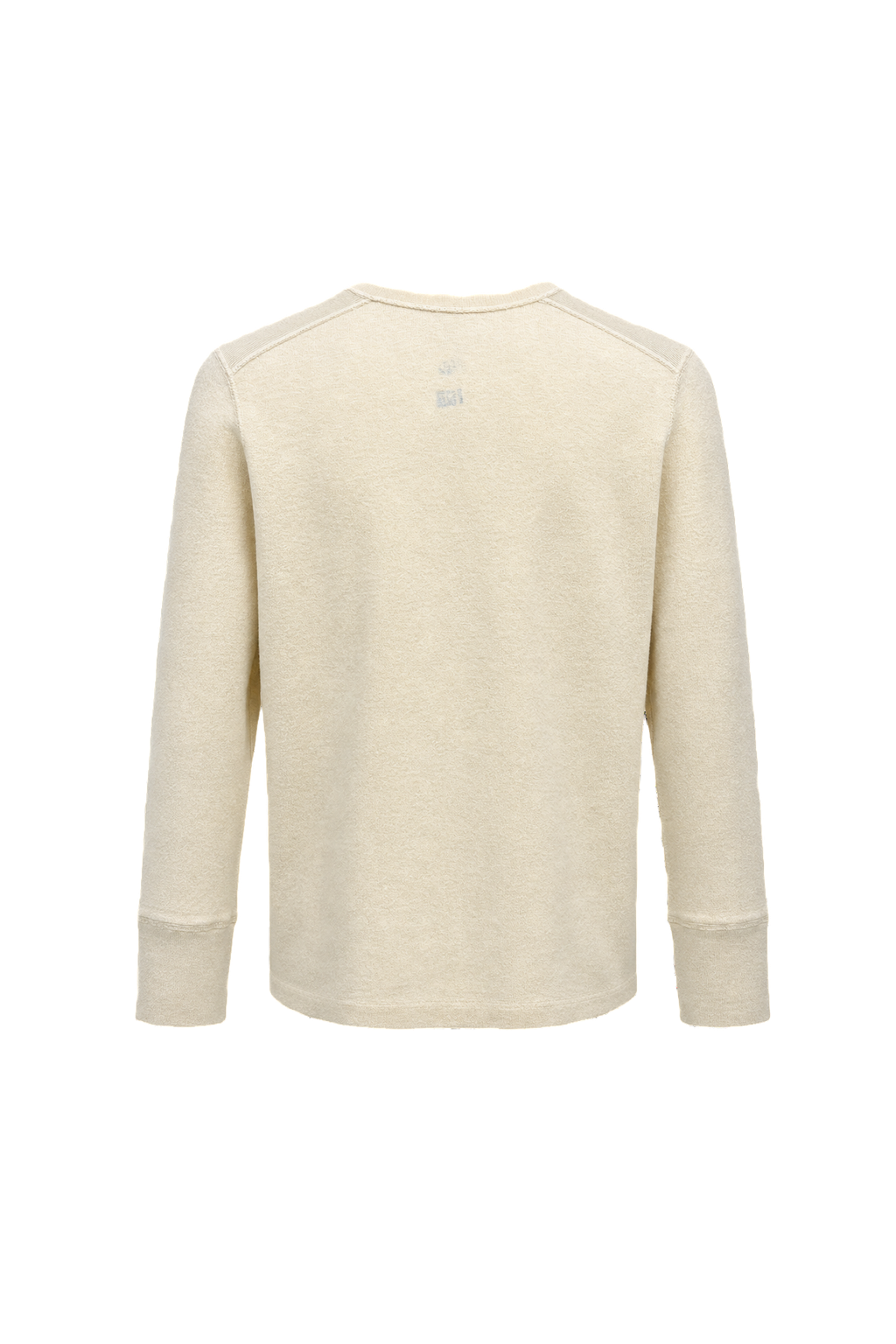 1940s Cream White Cotton Blend Long Sleeve Shirt - Back View