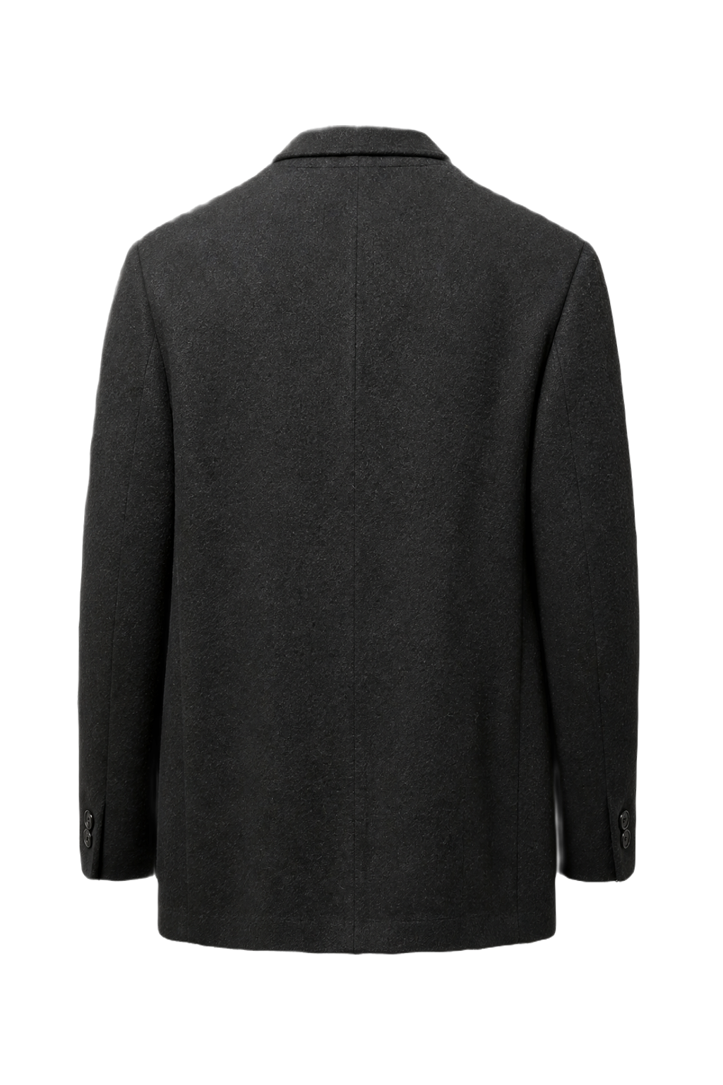 1990s Black Wool Blend Blazer - Back View