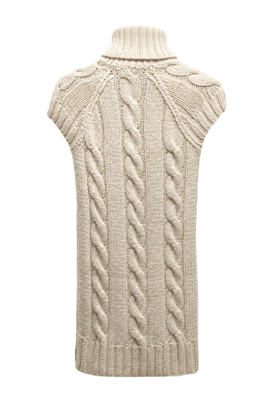 1990s Cream Linen Cotton Silk Blend Sweater - Back View
