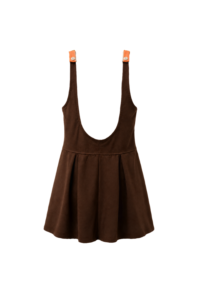 1960s Brown Polyester Blend Swimsuit - Back View