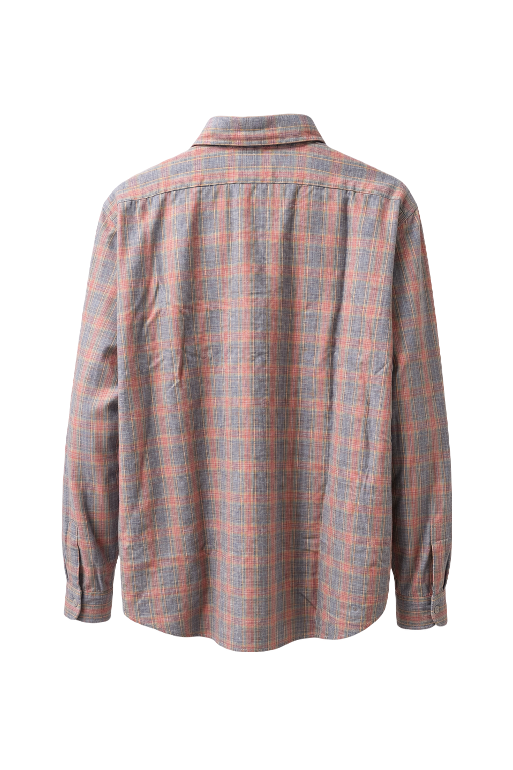 1980s Pastel Blue Cotton Shirt - Back View