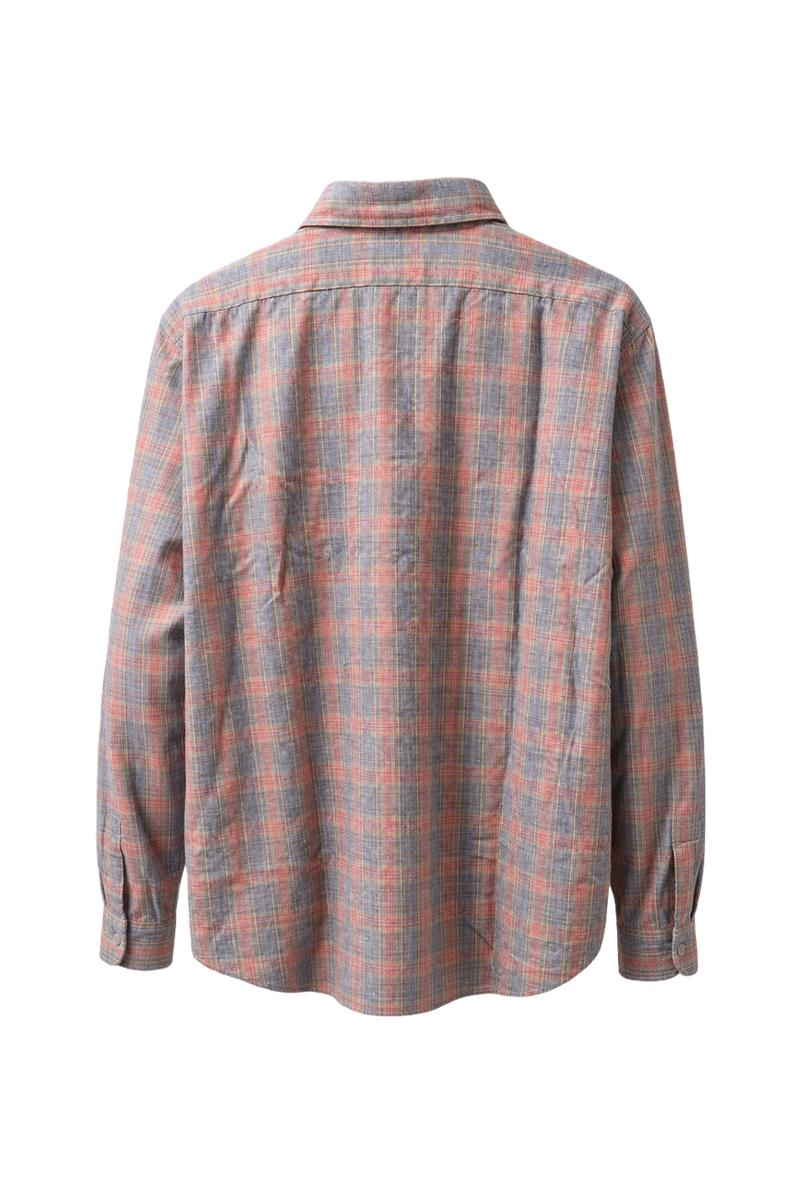 1980s Pastel Blue Cotton Shirt - Back View