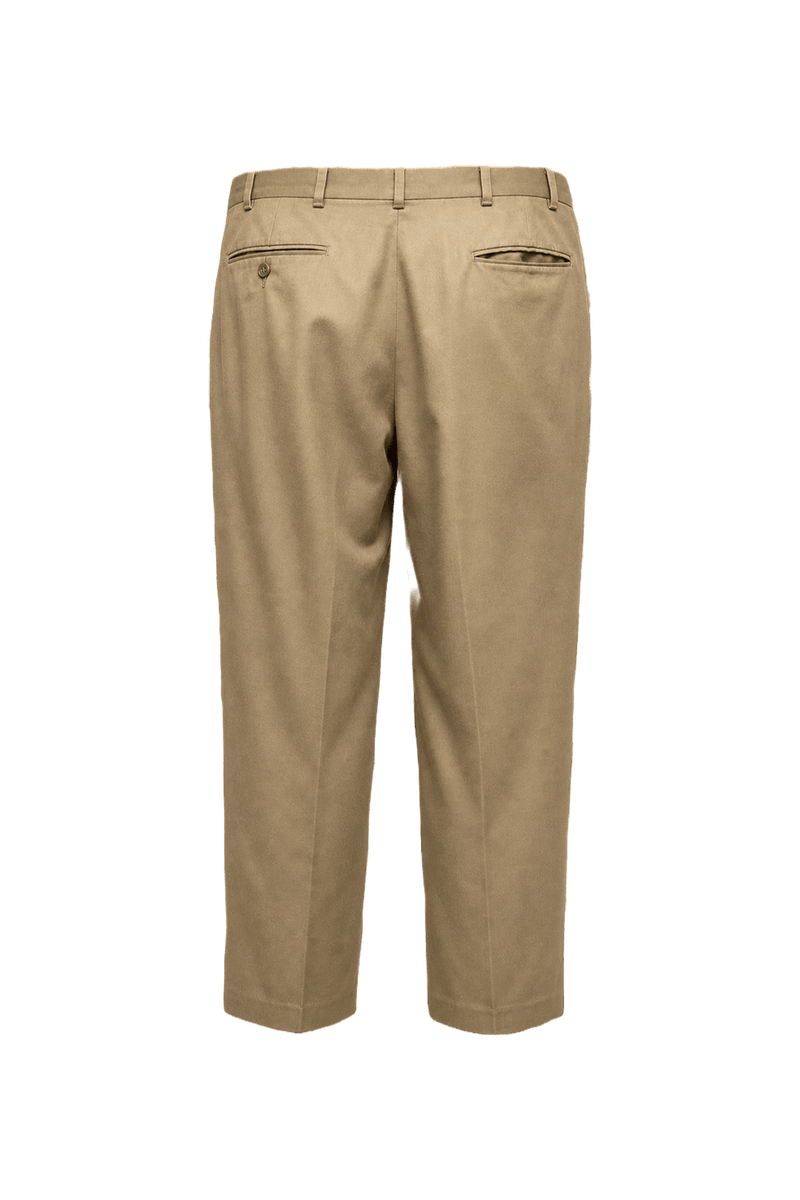 1990s Khaki Smooth Trousers - Back View
