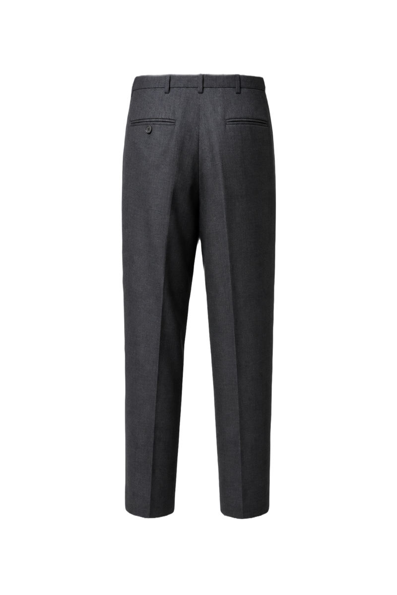 1960s Black Wool Trousers - Back View