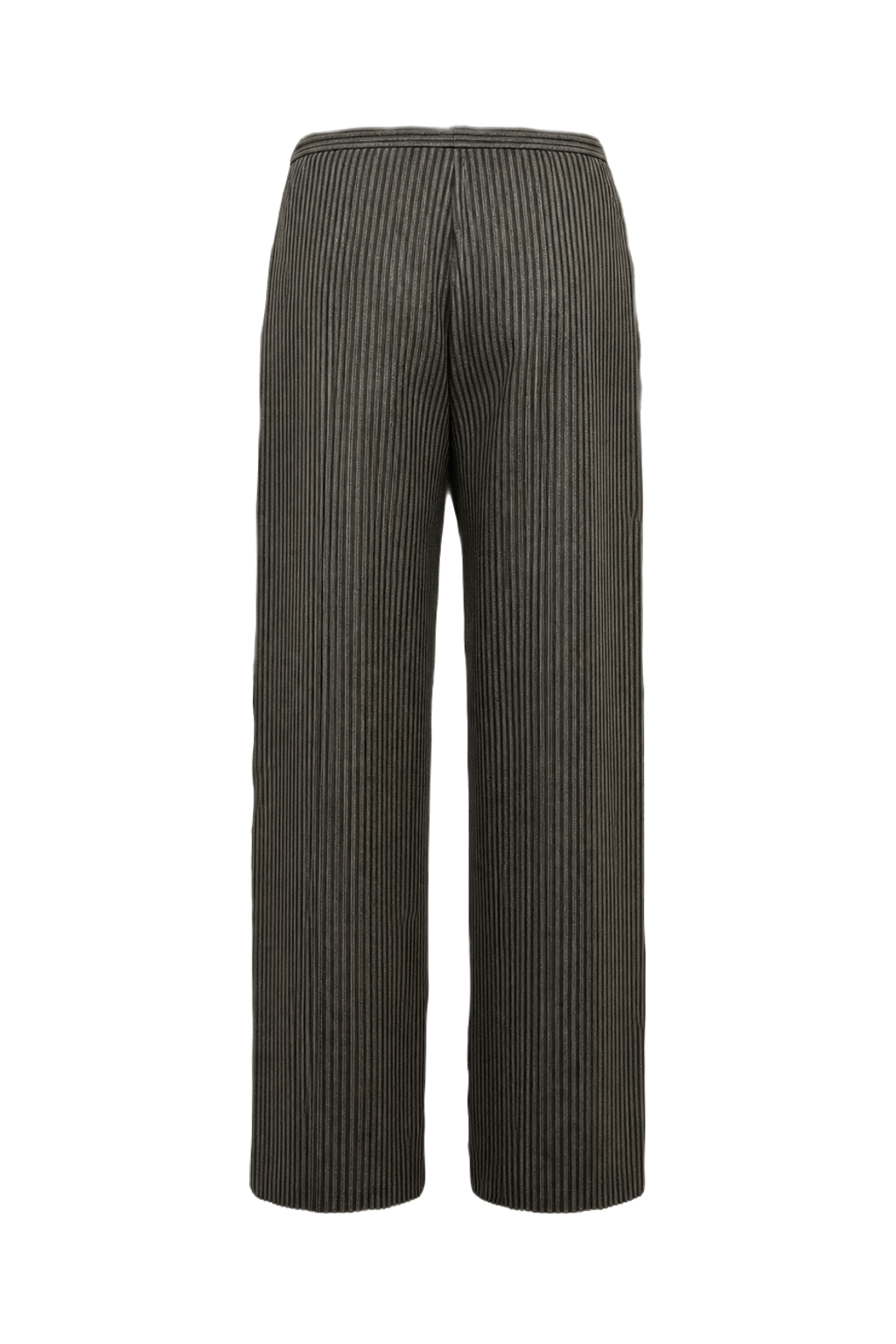 1990s Olive Green Wool Blend Trousers - Back View