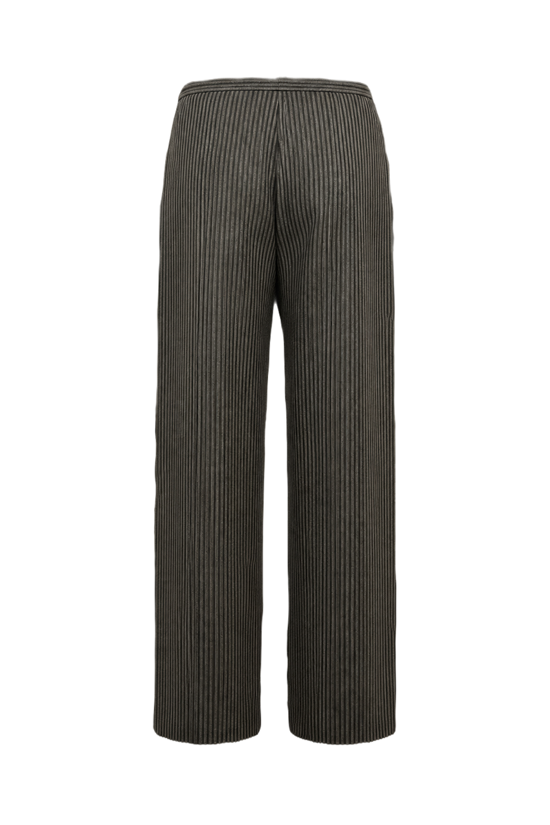 1990s Olive Green Wool Blend Trousers - Back View
