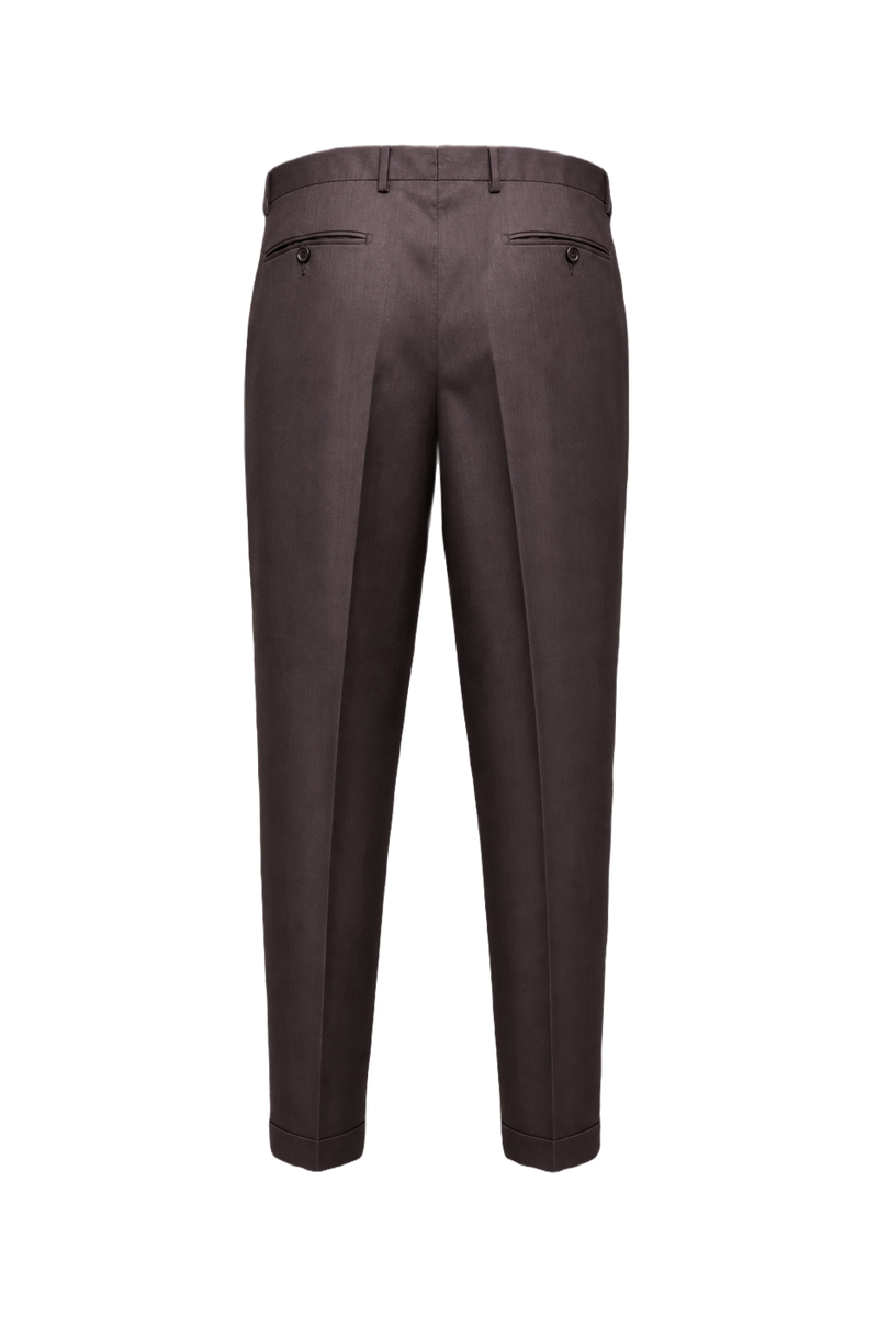 1970s Brown Wool Trousers - Back View