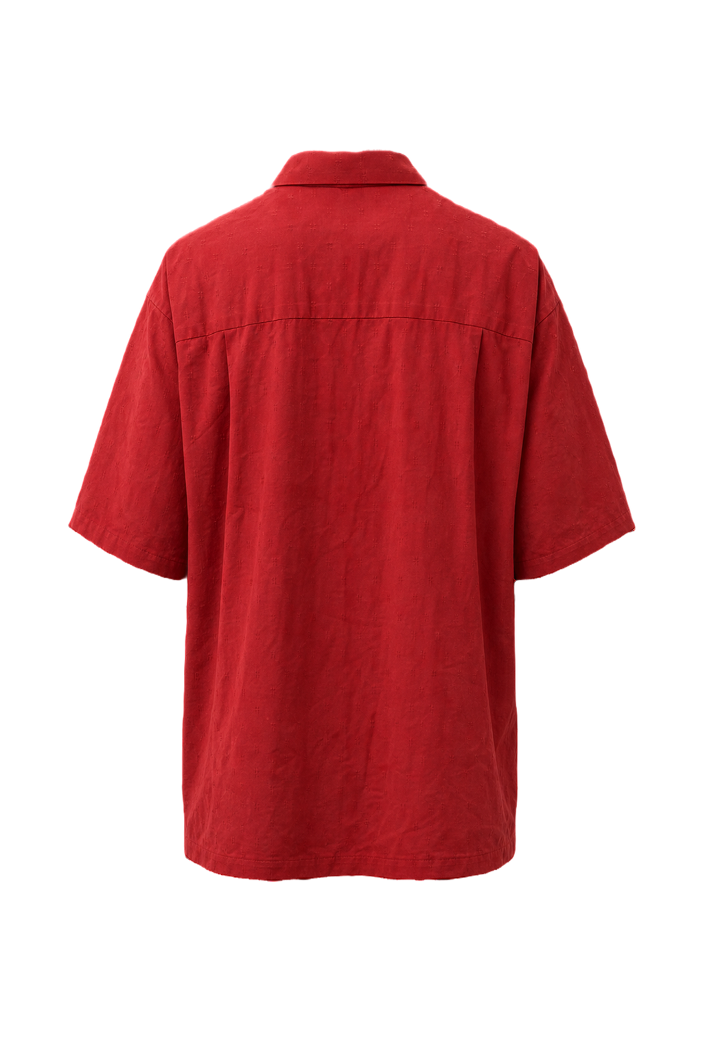 1970s Red Cotton Blend Shirt - Back View