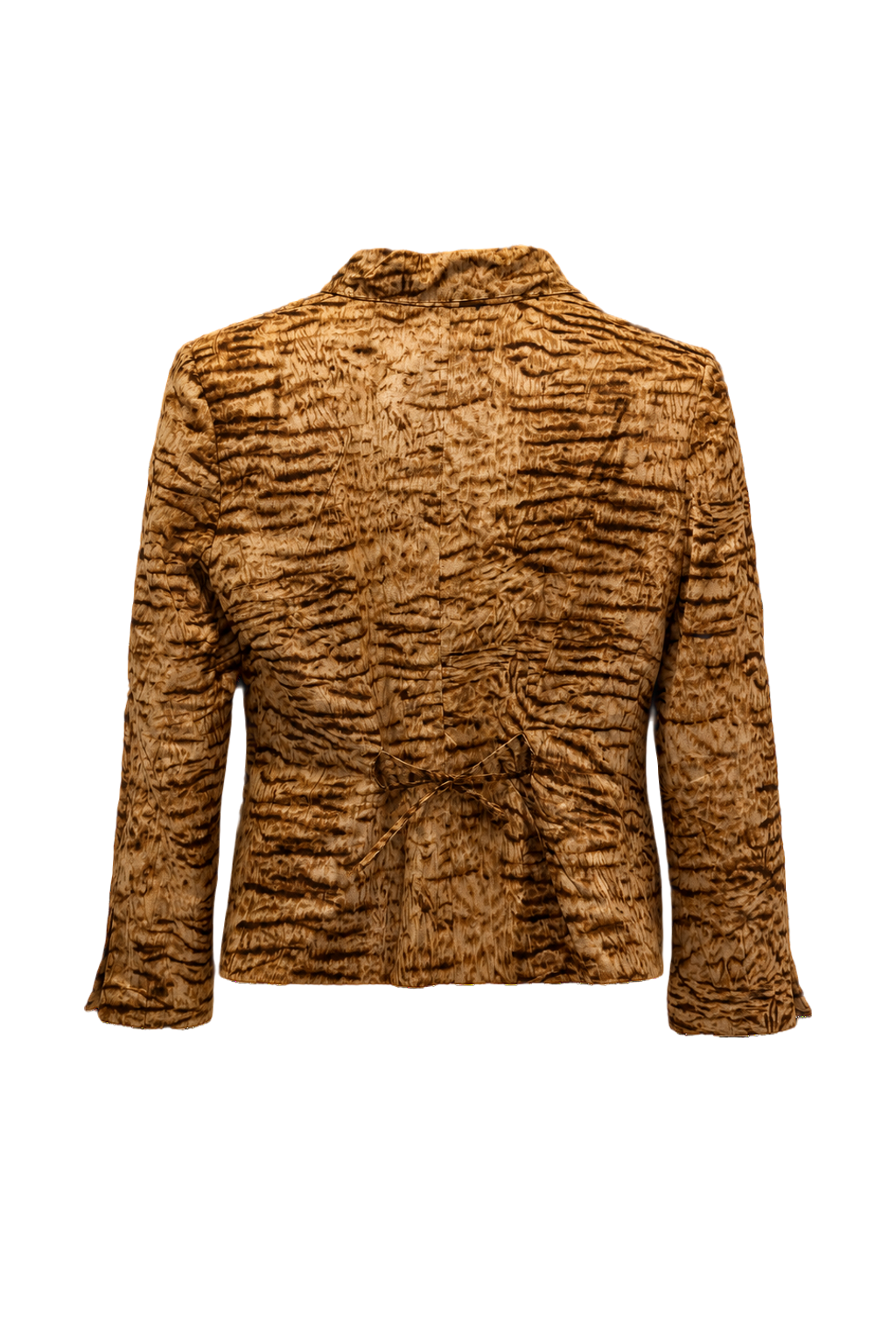 1990s Brown Synthetic Jacket - Back View