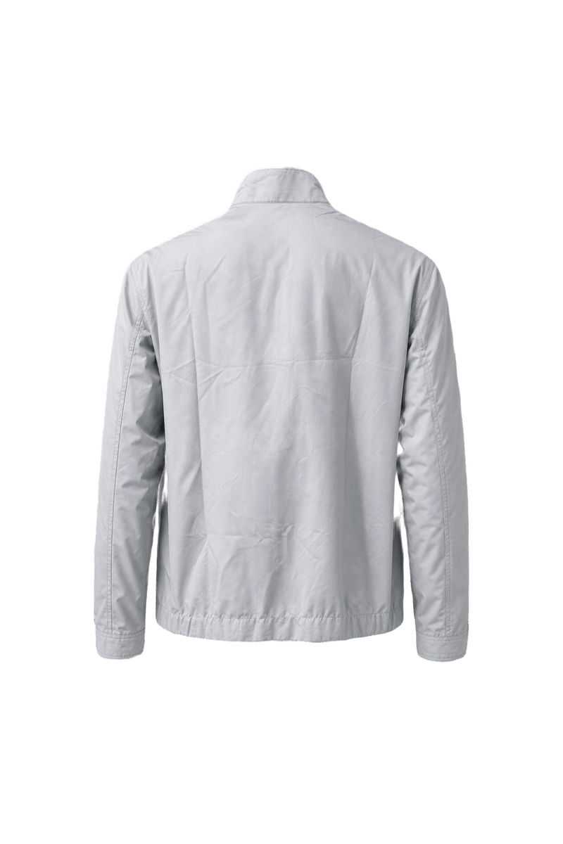 1980s Light Blue Cotton Blend Jacket - Back View