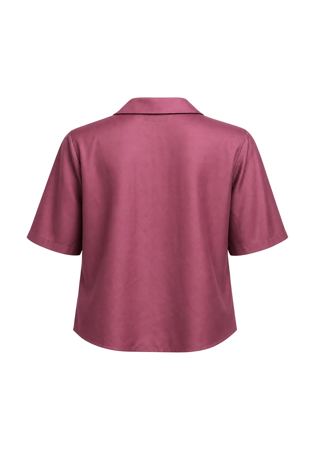 1970s Dusty Rose Pink Silk Blend Blouse - Back View