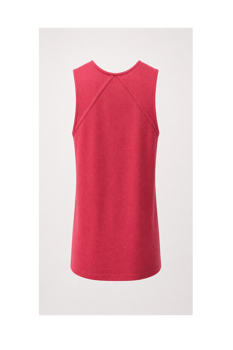 1990s Pink Cotton Blend Tank Top - Back View