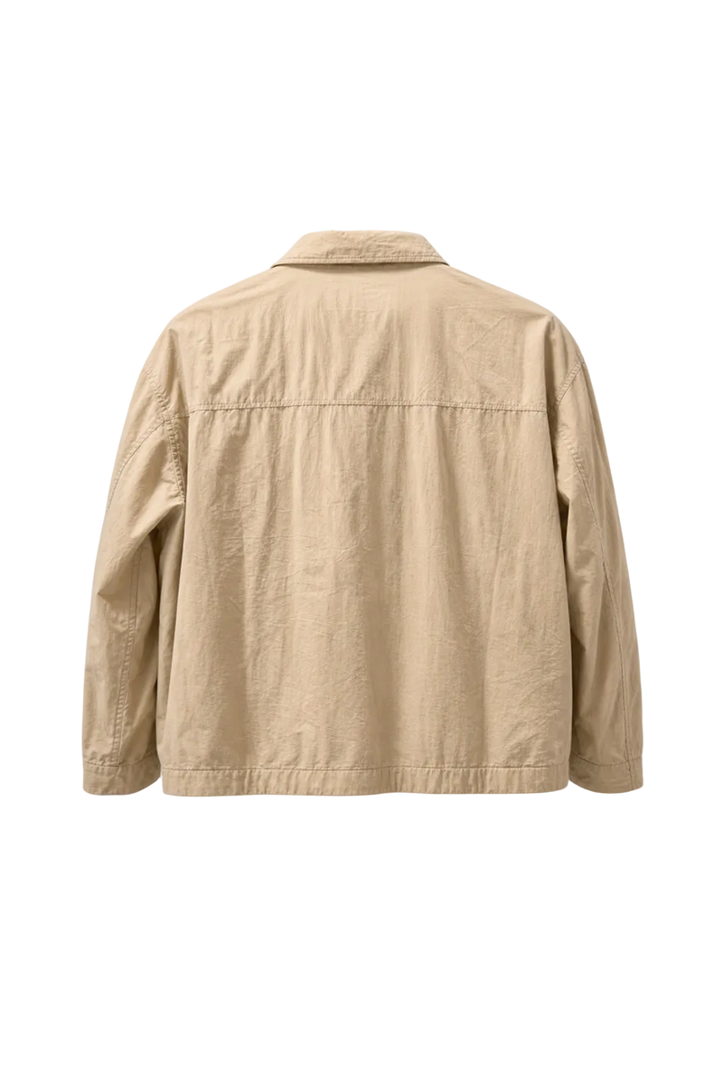 1980s Beige Cotton Blend Jacket - Back View
