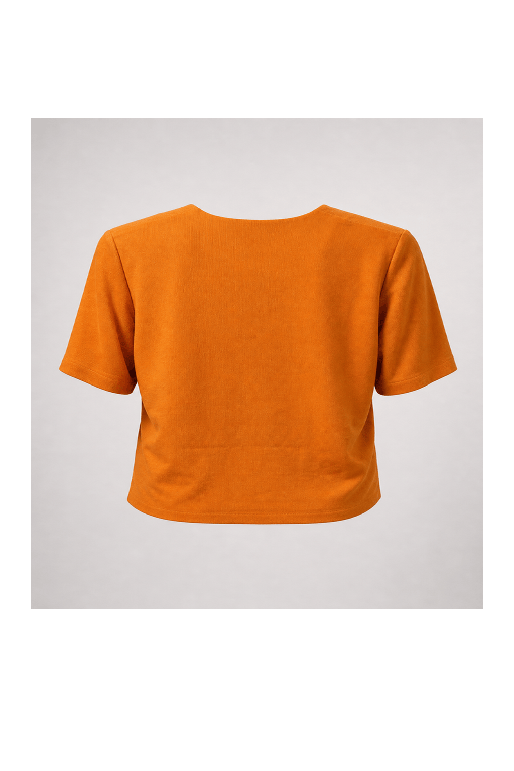 1980s Bright Orange Silk Blend Blouse - Back View