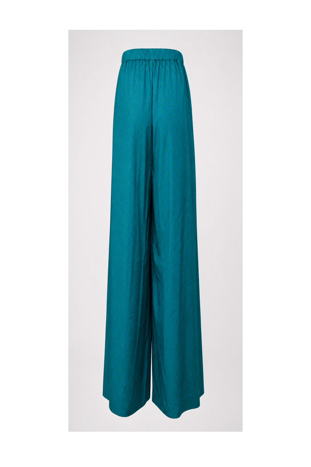 1990s Teal Silk Pants - Back View