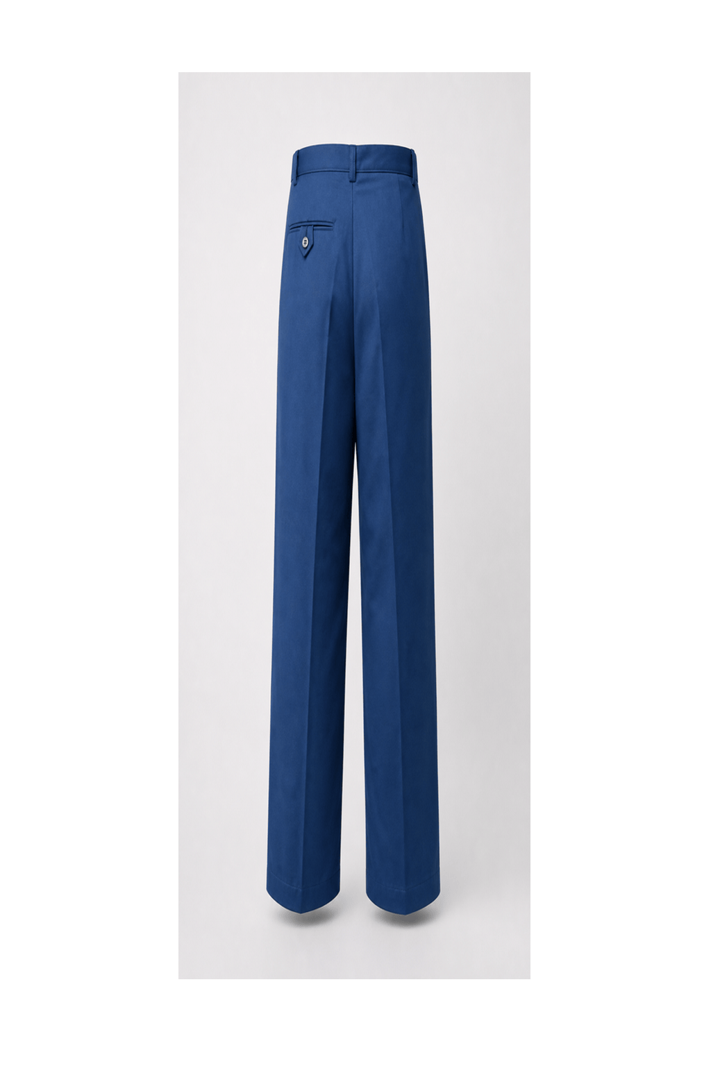 1970s Navy Blue Polyester Trousers - Back View