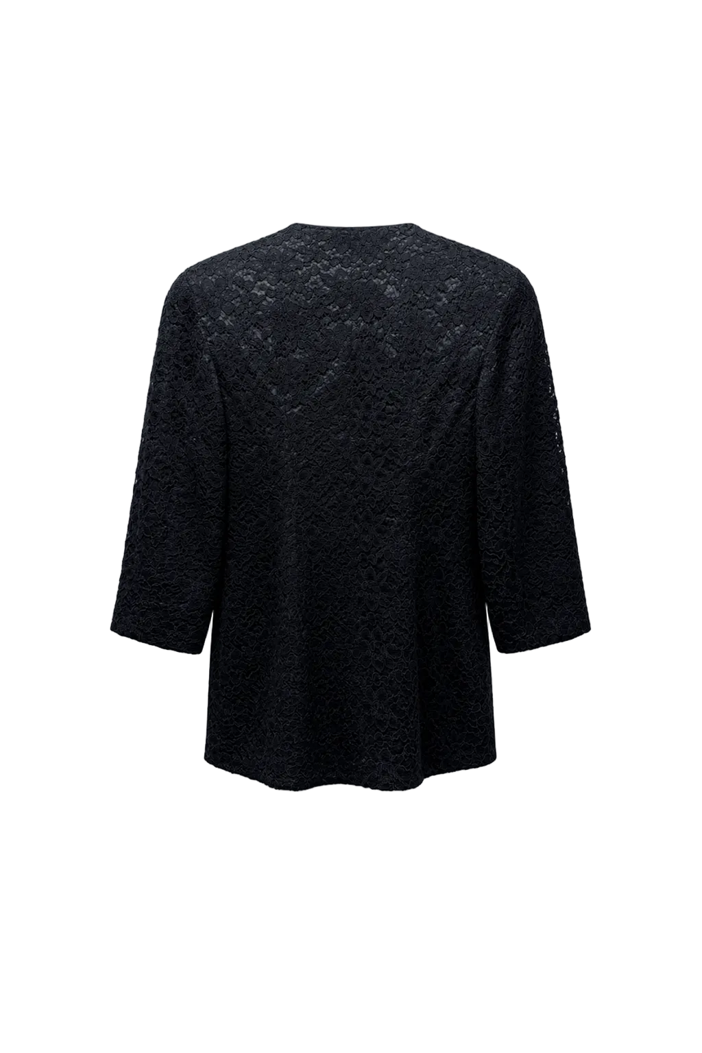 1990s Black Rayon Blend Jacket - Back View