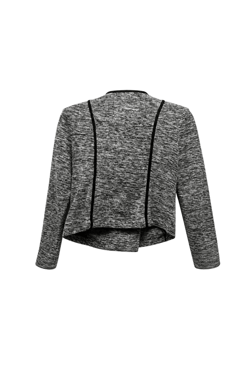 1990s Gray Cotton Blend Jacket - Back View