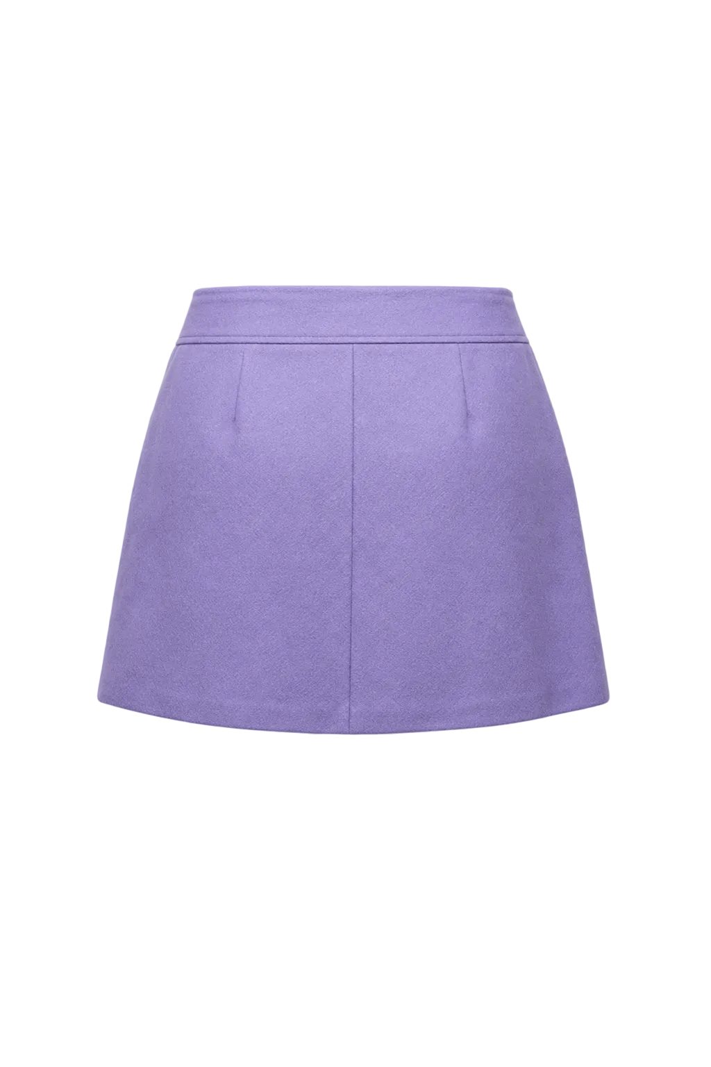 1970s Lavender Synthetic Blend Skirt - Back View