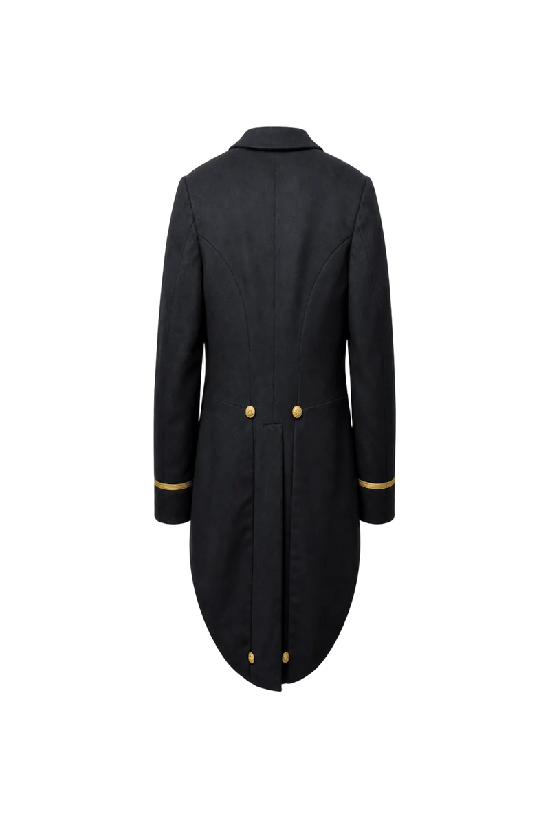 1920s Navy Blue Wool Jacket - Back View