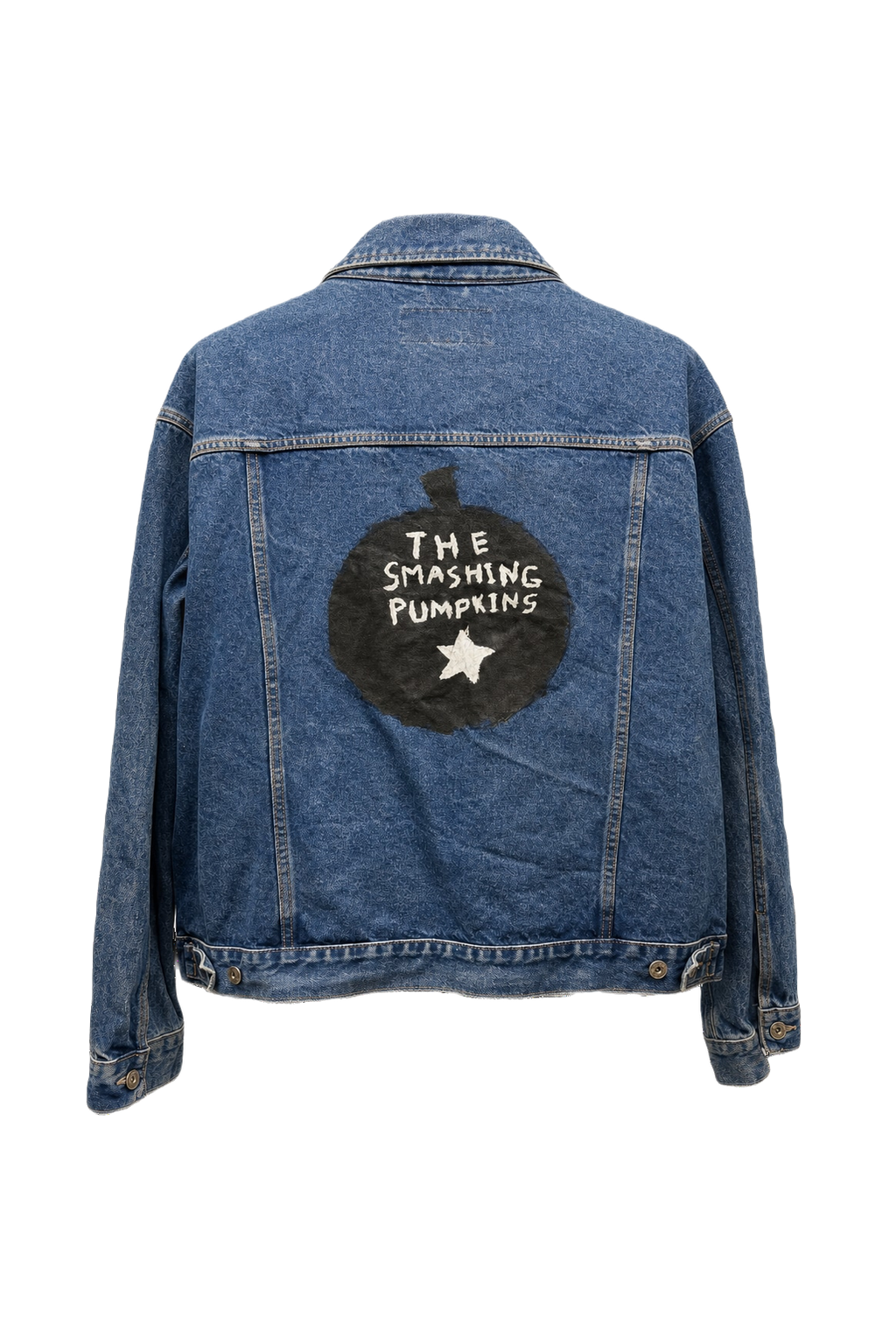 1990s Blue Denim Wrangler Denim Jacket - Back View