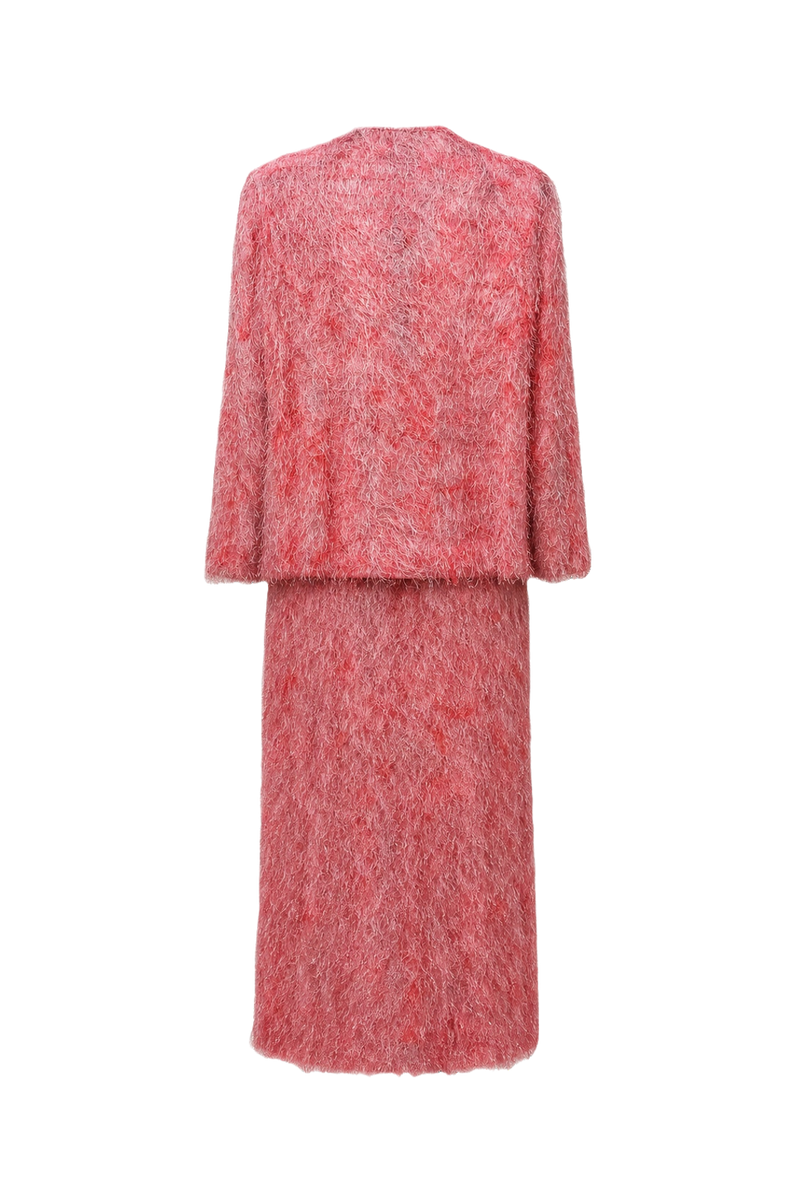 1980s Pink Polyester Set - Back View